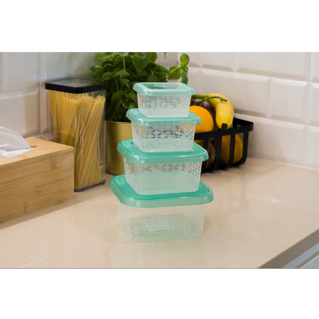 BranQ 2304 Jeu de 4 récipients de stockage des aliments avec couvercles Tupperware