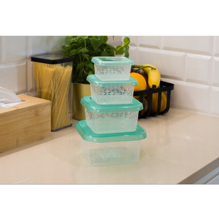 BranQ 2304 Set van 4 voedselbewaarcontainers met Tupperware-deksels