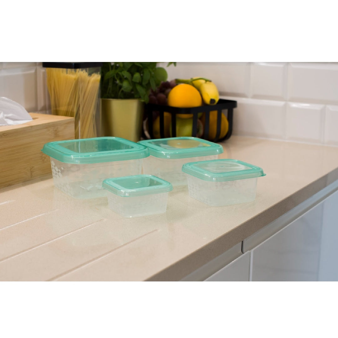 BranQ 2304 Jeu de 4 récipients de stockage des aliments avec couvercles Tupperware