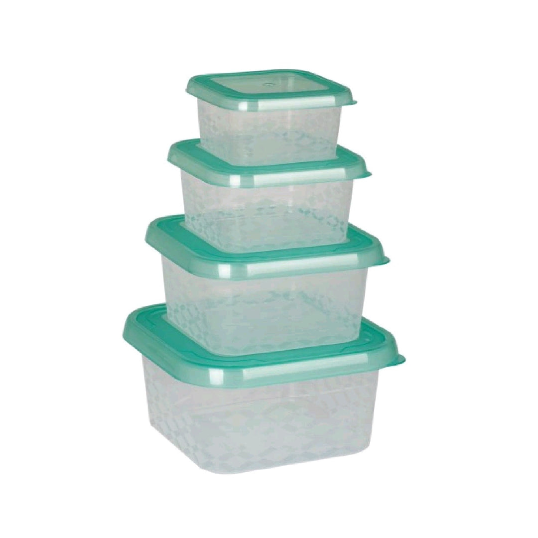 BranQ 2304 Jeu de 4 récipients de stockage des aliments avec couvercles Tupperware