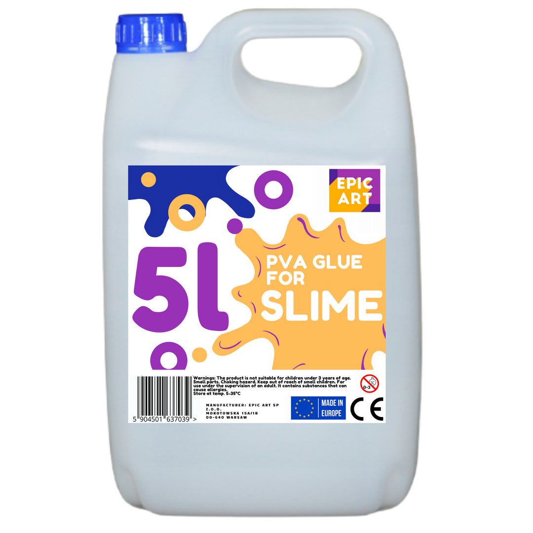 Adhésif PVA transparent, 5L pour Slime, 5000 ml - Epic Art Polski