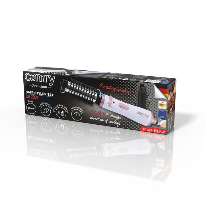 Fer à friser-sécher rotatif Camry CR 2021 avec brosses interchangeables de 65 mm et 67 mm