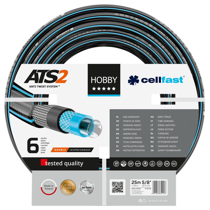 Cellfast Hobby garden hose ATS2 5/8" 25m 6-couches
