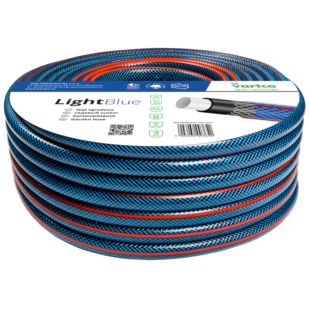 Vartco Lichtblauwe tuinslang 1/2" 50m 4 lagen
