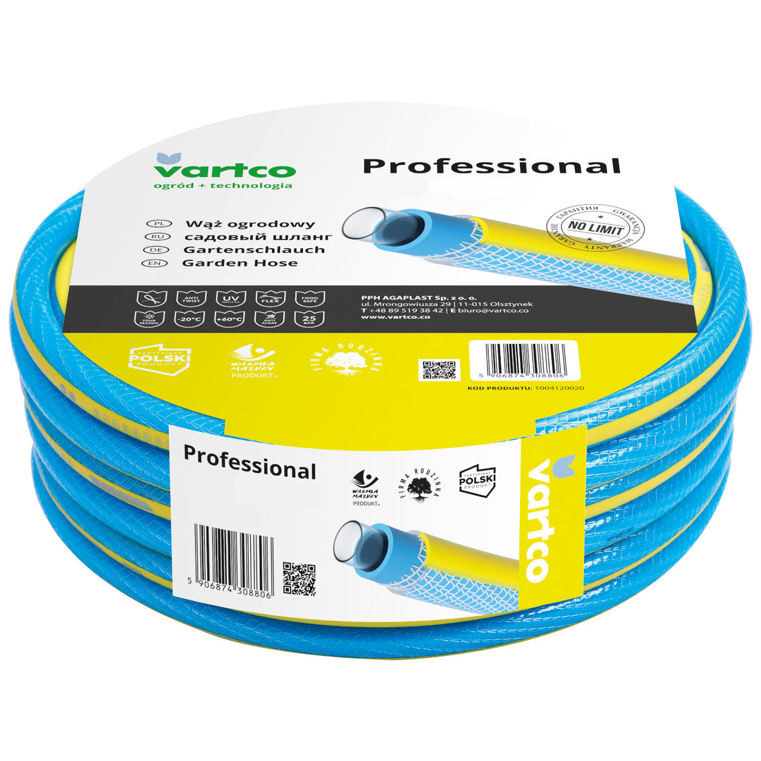 Tuinslang 1/2" Vartco Professional 30m 4 lagen