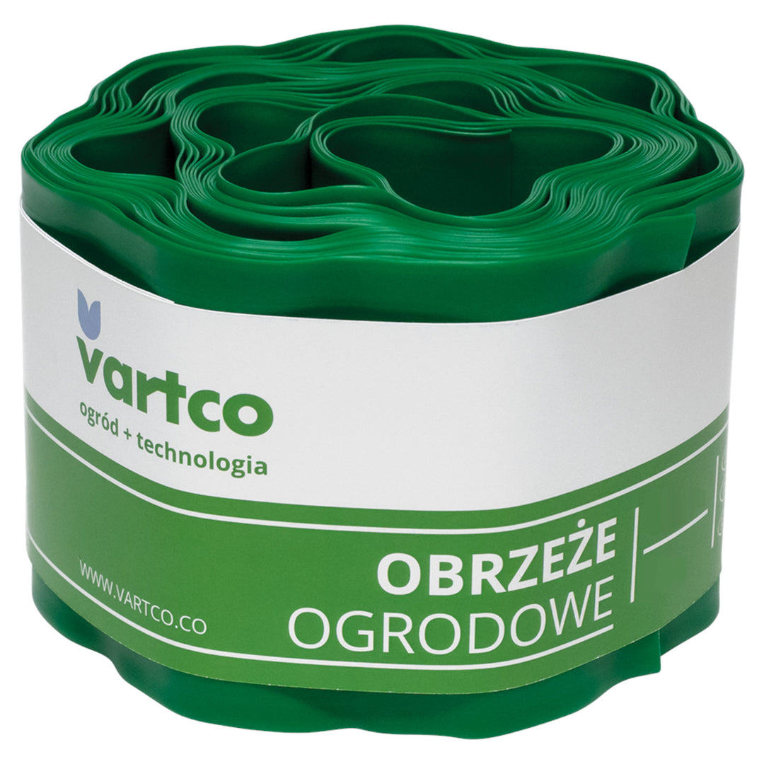 Gegolfde gazonrand 20cm x9m Vartco groene kleur