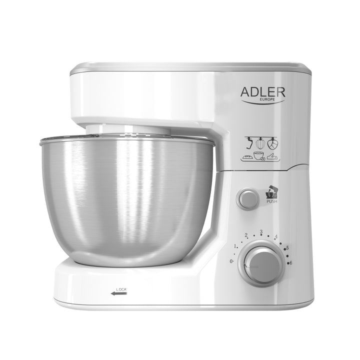 Robot culinaire planétaire 1000W Adler AD 4216 - 6 vitesses