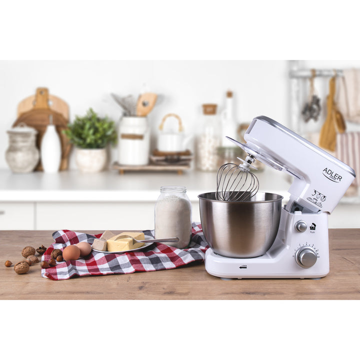 Robot culinaire planétaire 1000W Adler AD 4216 - 6 vitesses