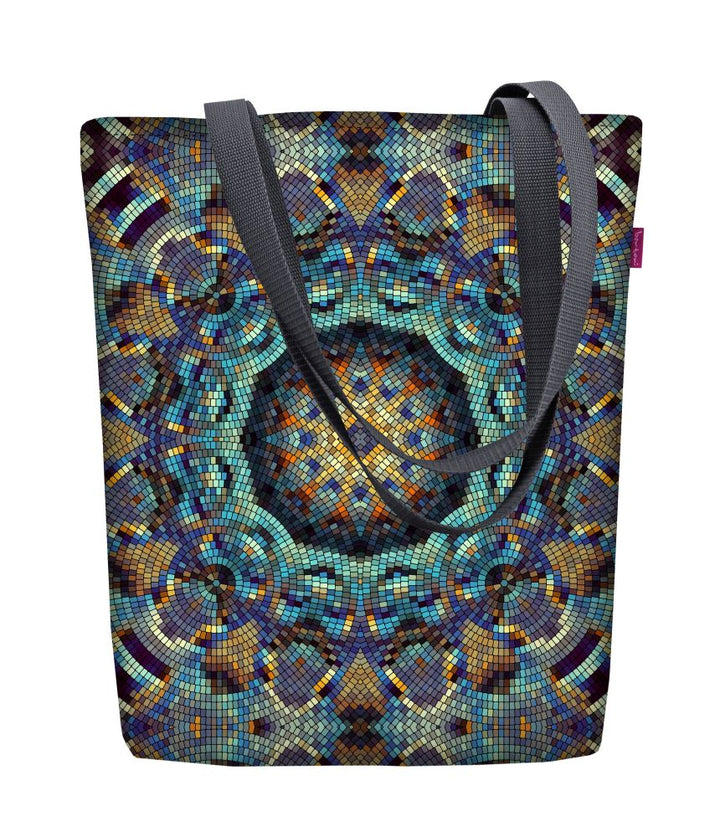 Sac à bandoulière avec fermeture éclair Bertoni Sunny 36x40 cm (convient pour A4) Sac de transport Sac en tissu avec motif Barcelone