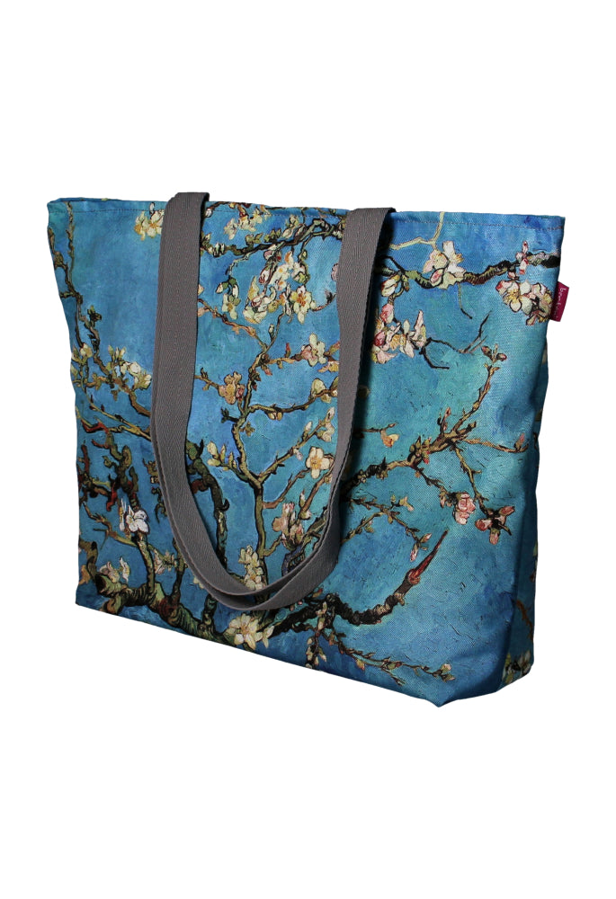 Sac à bandoulière zippé Bertoni Holi Almond Femme Shopper Convient pour A4 Sac de transport Sac avec motif Amande