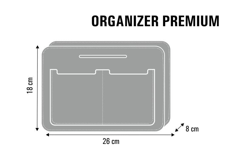 Bertoni Premium tassenorganizer, van vilt, The Kiss-motief