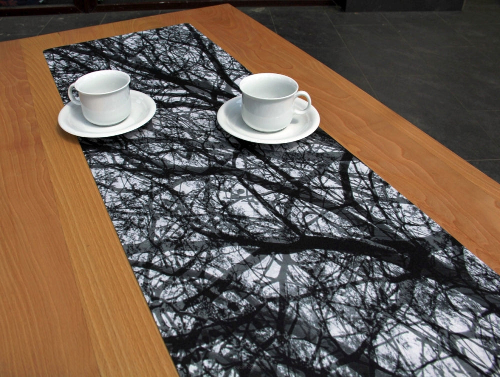 Bertoni tafelloper Vilten tafelkleed met motief 95 x 33 cm Serenity