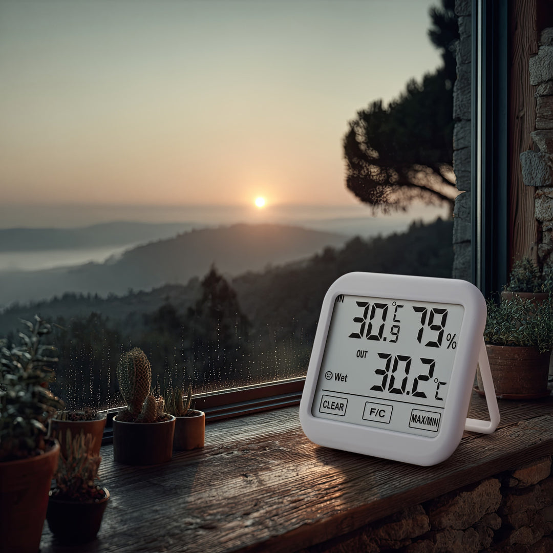 GreenBlue weerstation met 1,5 m buitensonde, kabellengte 1,5 m, 2xAA-batterij, GB381