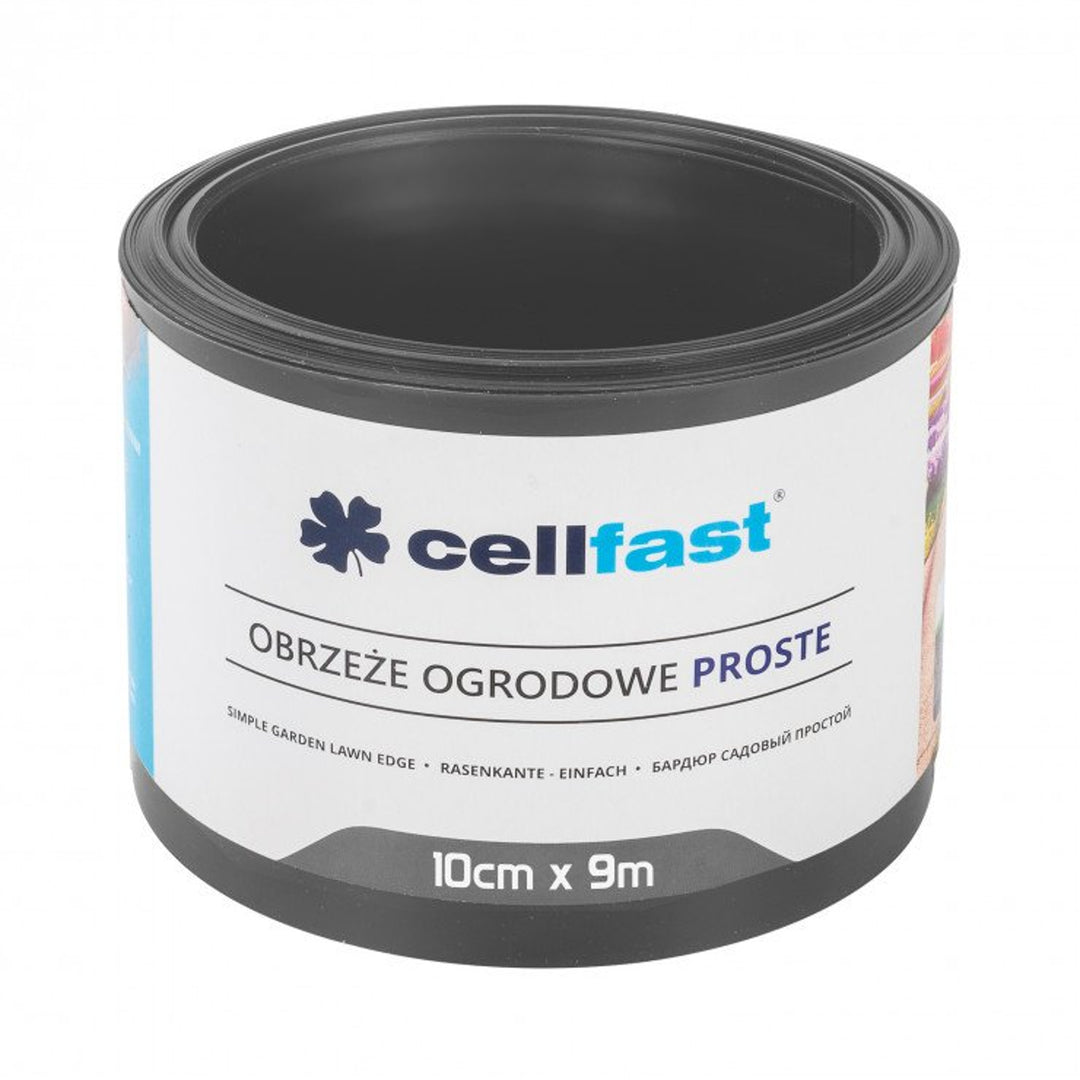 Cellfast tuinrand Cellulose gazonafscheider, 10cm x 9m, grafiet