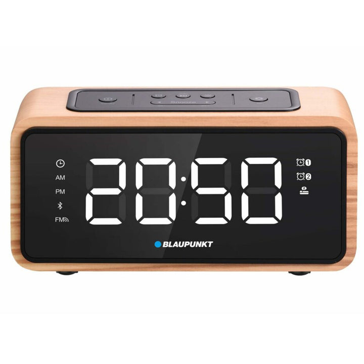 Bluetooth FM-wekkerradio 60 presets LED-displayklok met dubbele alarm- en snooze-functie