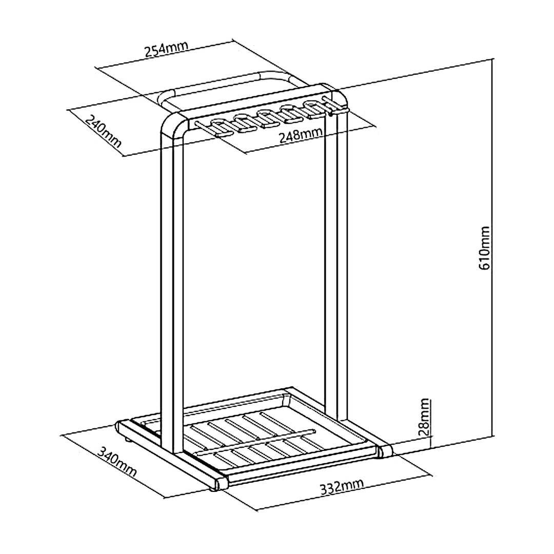 Maclean MC-472 Stand parapluie compact  332x340x610 mm