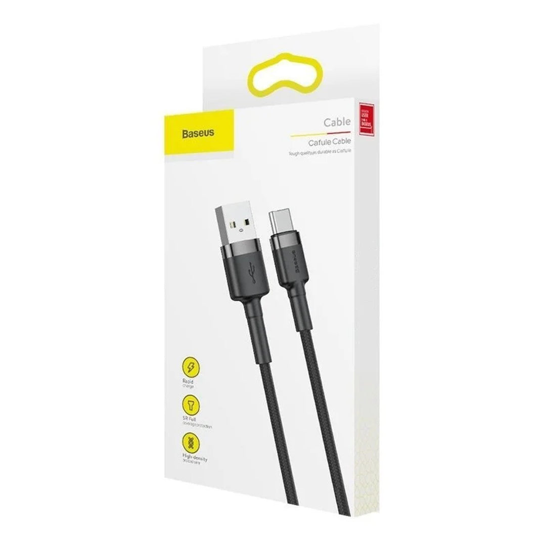 Prise USB A - Prise USB-C 1m CATKLF-BG1 noir Câble Baseus