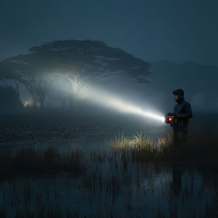 Maclean 3in1 LED-zaklamp, powerbank-functie, 3 verlichtingsmodi, 5W XM-L-T6, Koud Wit 6500K, 3.7V 3x18650, 4500mAh, MCE345