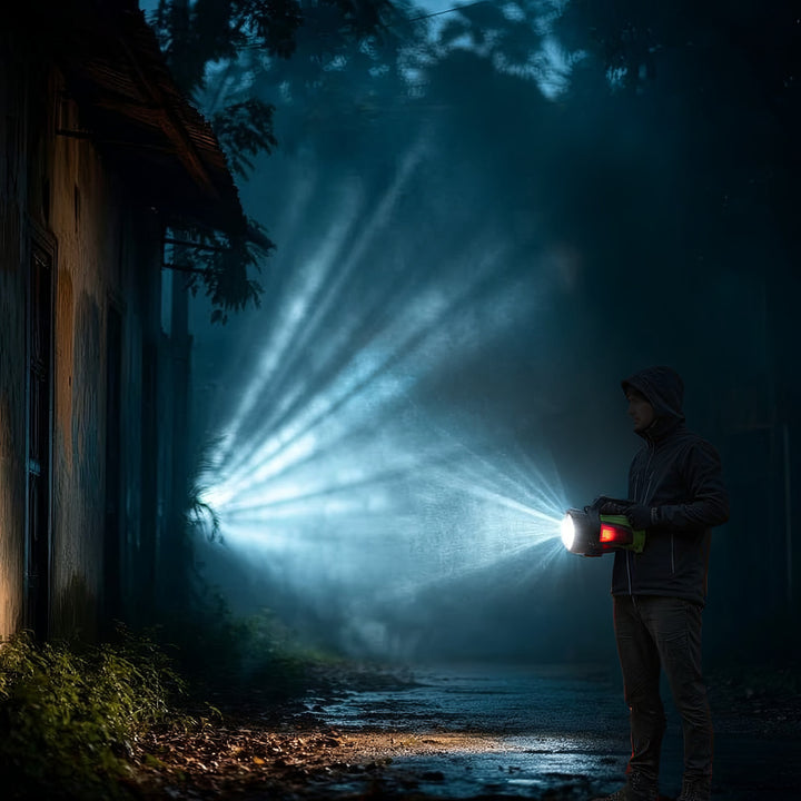 Maclean 3in1 LED-zaklamp, powerbank-functie, 3 verlichtingsmodi, 5W XM-L-T6, Koud Wit 6500K, 3.7V 3x18650, 4500mAh, MCE345