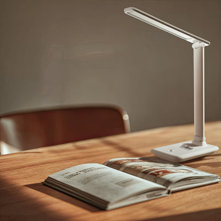 Dimbare LED-bureaulamp 9W Bureaulamp met Qi-inductielader