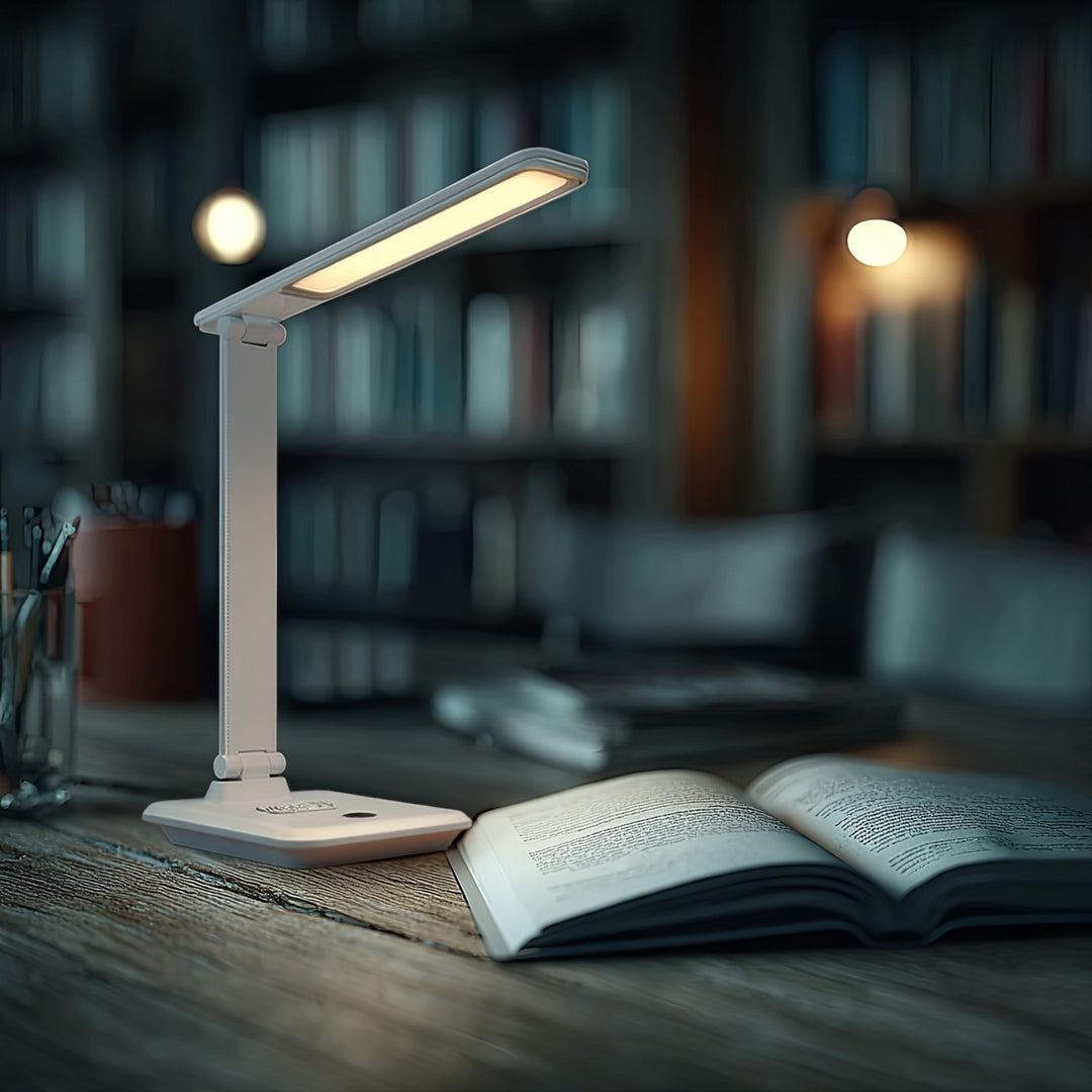 Dimbare LED-bureaulamp 9W Bureaulamp met Qi-inductielader