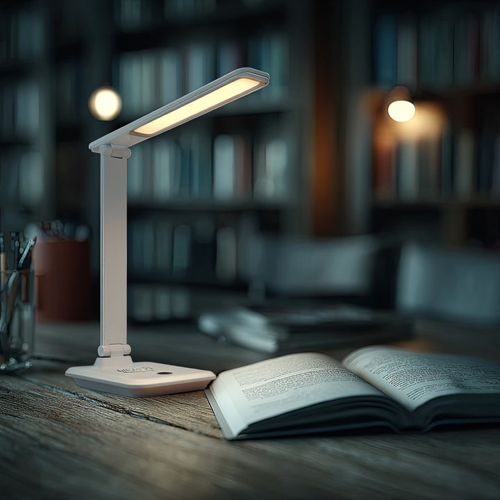 Dimbare LED-bureaulamp 9W Bureaulamp met Qi-inductielader