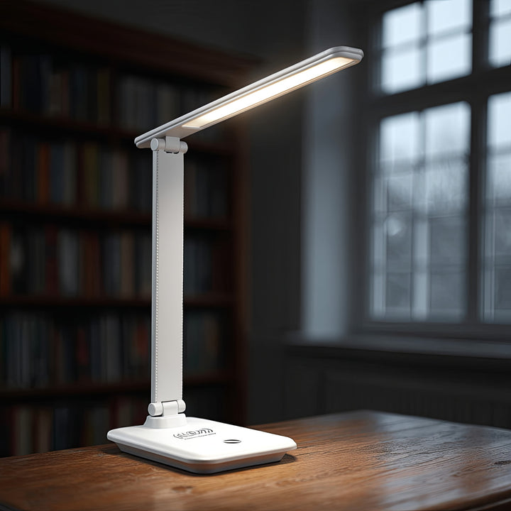 Dimbare LED-bureaulamp 9W Bureaulamp met Qi-inductielader
