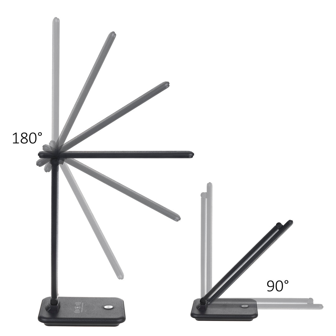 Dimbare LED-bureaulamp 9W Bureaulamp met Qi-inductielader