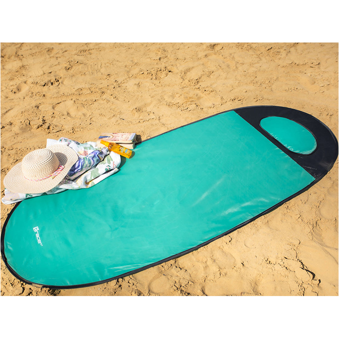 TRACER Couverture de plage Couverture de pique-nique 180x80cm Tapis de plage Outdoor Couverture imperméable Pliable Portable Menthe