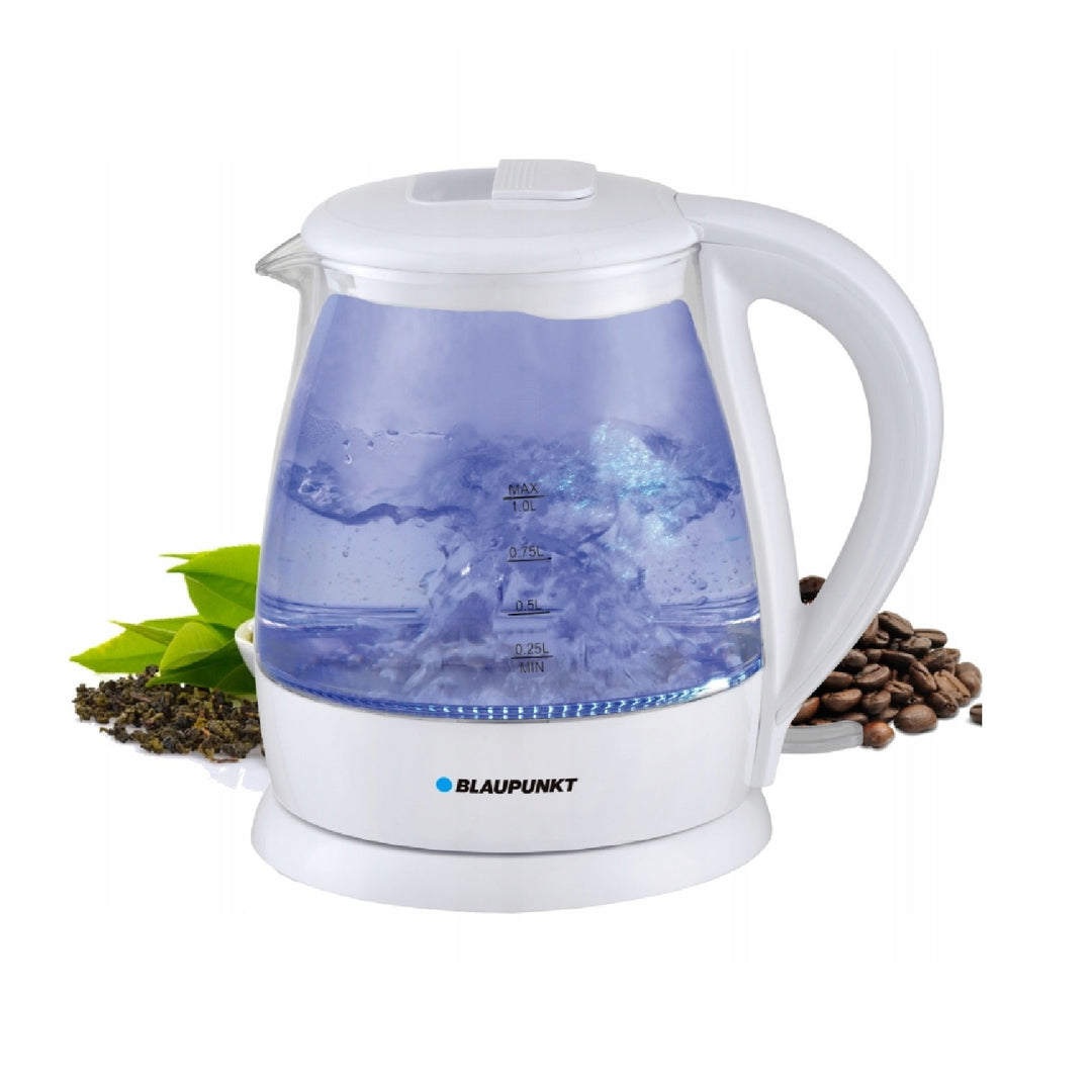 Snoerloze waterkoker Glas 1L Oververhittingsbeveiliging Draaibare voet LED-achtergrondverlichting