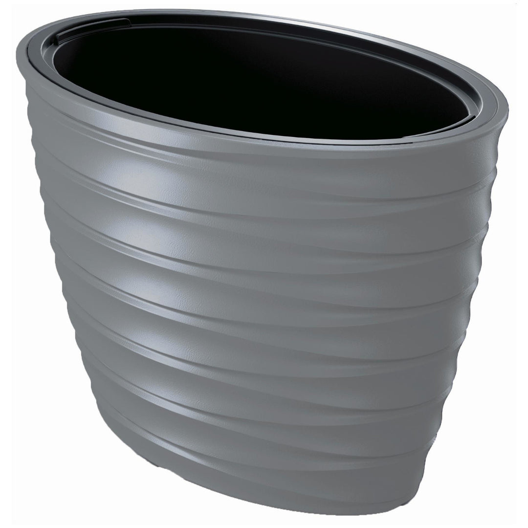 Pot de fleurs ovale avec insert Prosperplast Freze DBFEE600-443U - gris clair, 24,0/55,0 L