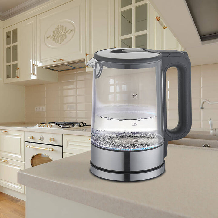 MAESTRO MR-053 Draadloze waterkoker 1,7L glas &amp;; verlicht RVS 2200W