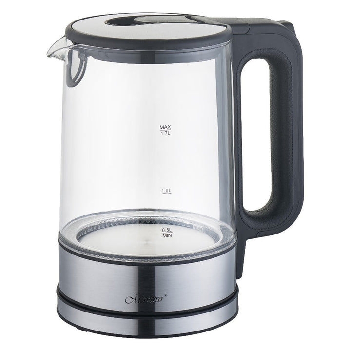 MAESTRO MR-053 Draadloze waterkoker 1,7L glas &amp;; verlicht RVS 2200W