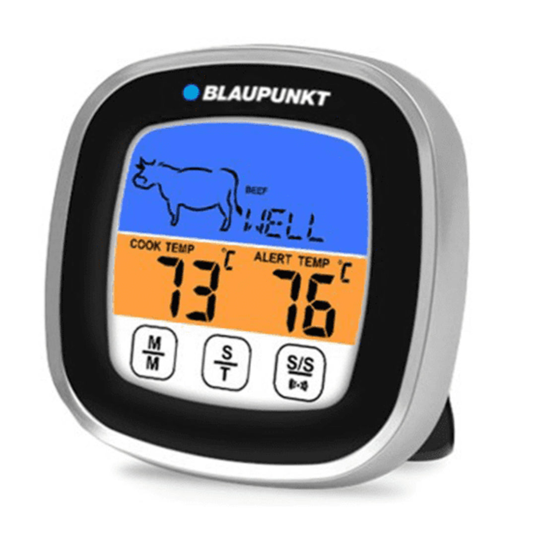 Blaupunkt FTM501 Digitale BBQ-thermometer met 5 kookniveaus en 8 vleessoorten Keukenthermometer Vleesthermometer van -20 tot 300℃ Magnetische standaard