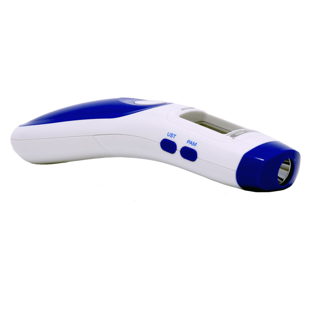 Contactloze digitale infraroodthermometer voor het meten van de lichaamstemperatuur van het voorhoofd.