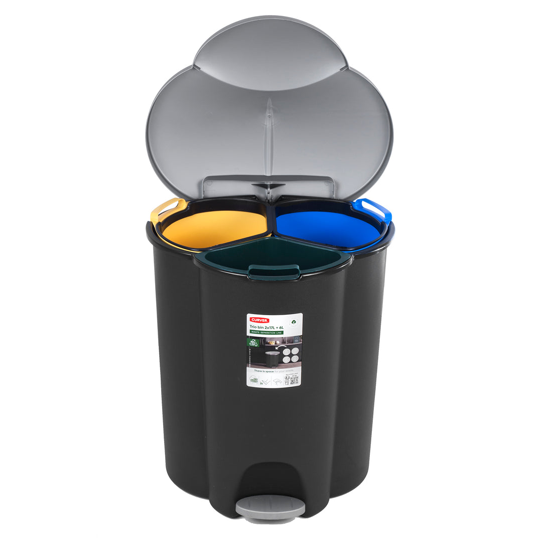 Curver Trio 40L V2 prullenbak