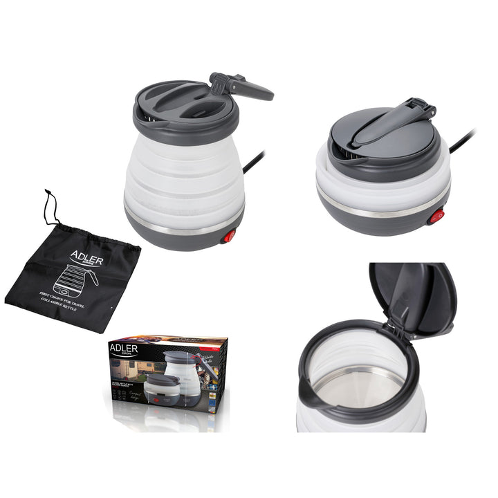 Bouilloire de voyage en silicone 0,6L Adler AD 1370 UK version