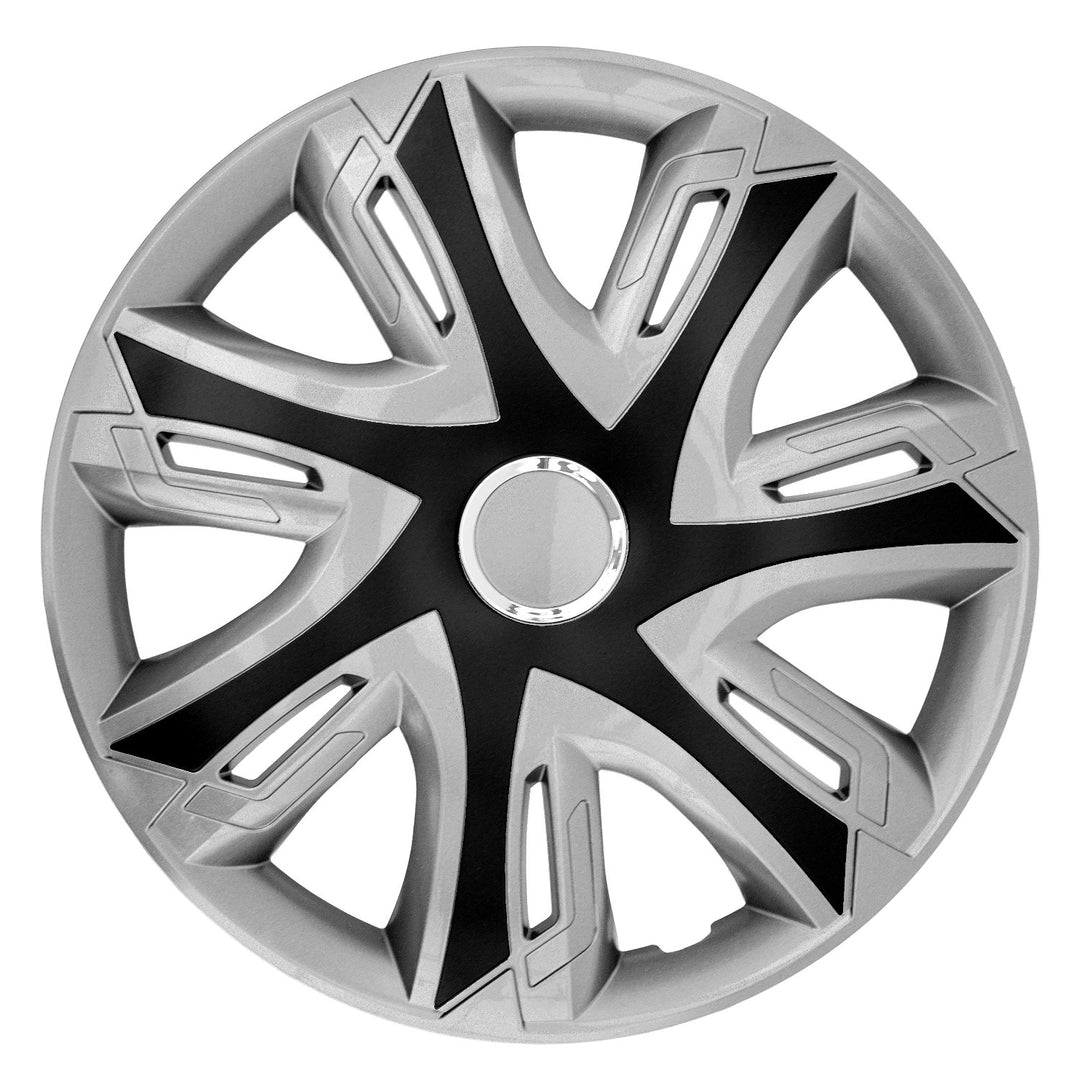 NRM Supernova bicolor noir/argenté/noir enjoliveurs 15'' 4 pièces