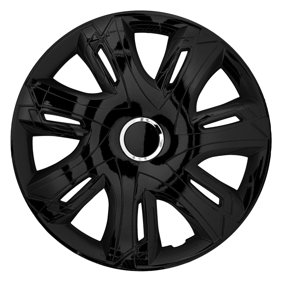 15" Supernova noir laqué enjoliveurs noirs 4 pièces