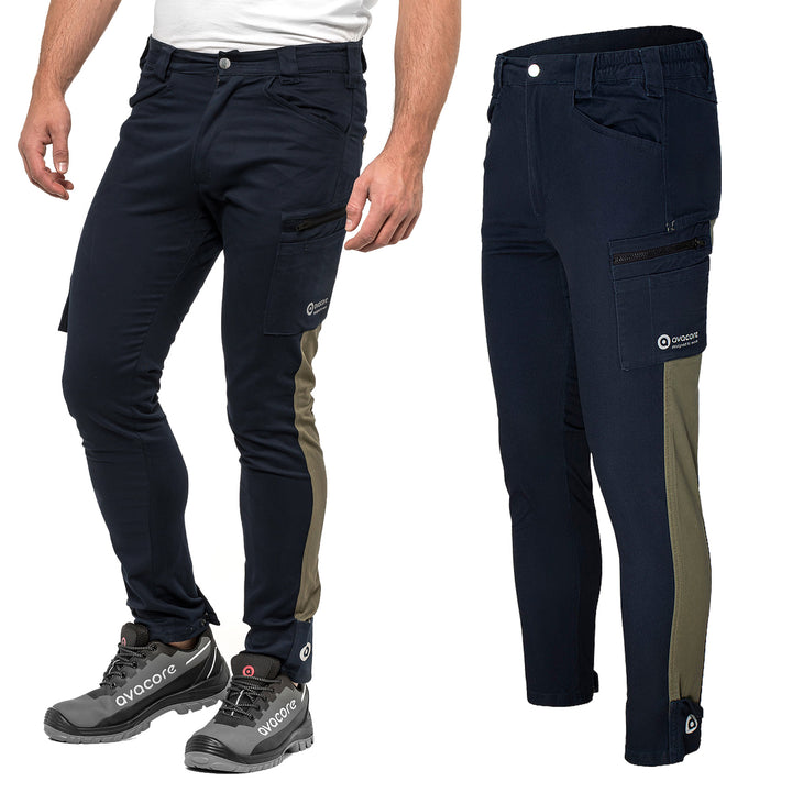 Pantalon de taille TUBBOS en bleu marine/olive, taille 50