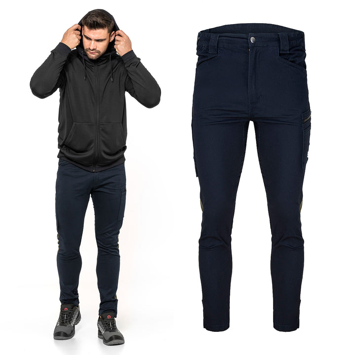 Pantalon de taille TUBBOS en bleu marine/olive, taille 50