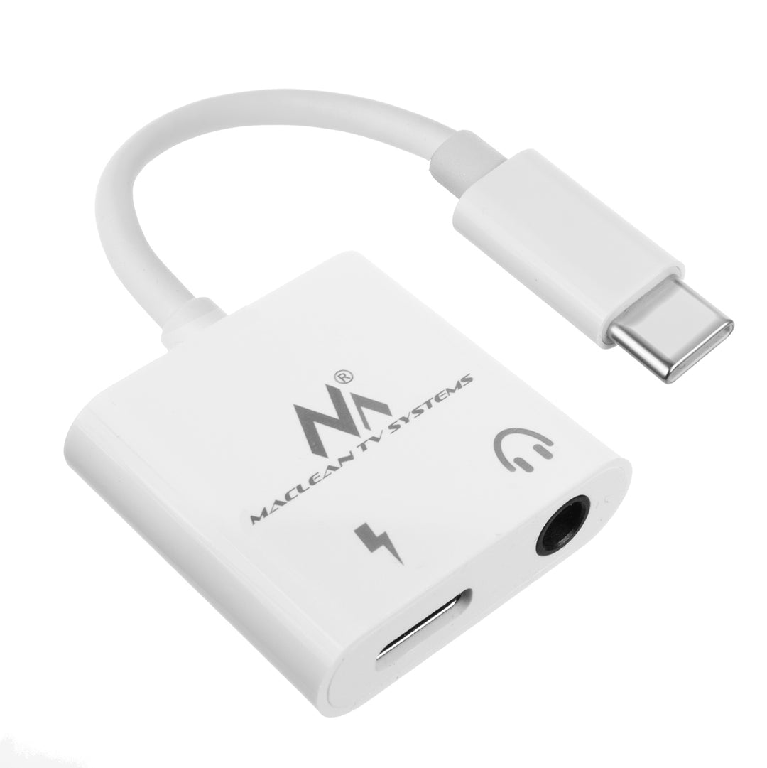 USB Type-C-adapter - 3,5 mm mini-jack (PD) 30W Maclean, MCTV-848