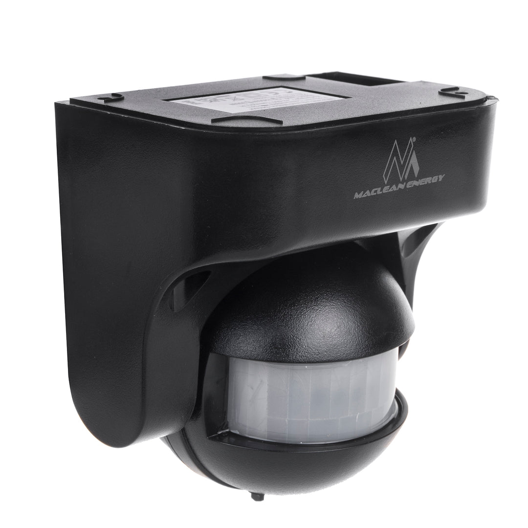 PIR-bewegingsmelder, infrarood Maclean MCE358 B, IP44, zwart, bereik 12m, max. 800/1200W