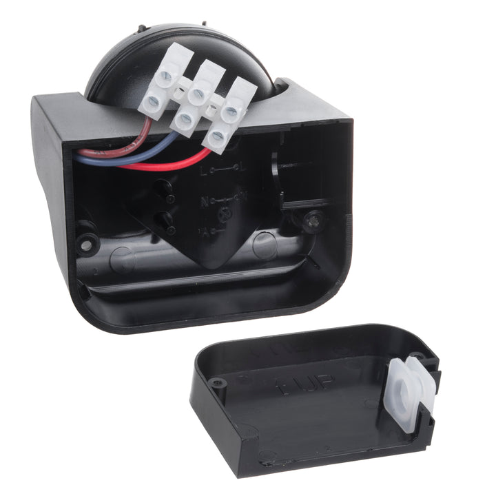 PIR-bewegingsmelder, infrarood Maclean MCE358 B, IP44, zwart, bereik 12m, max. 800/1200W