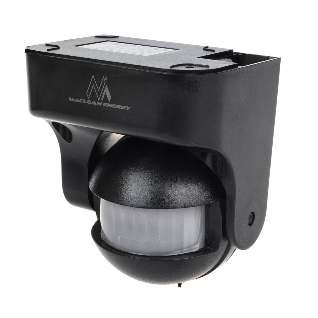 PIR-bewegingsmelder, infrarood Maclean MCE358 B, IP44, zwart, bereik 12m, max. 800/1200W