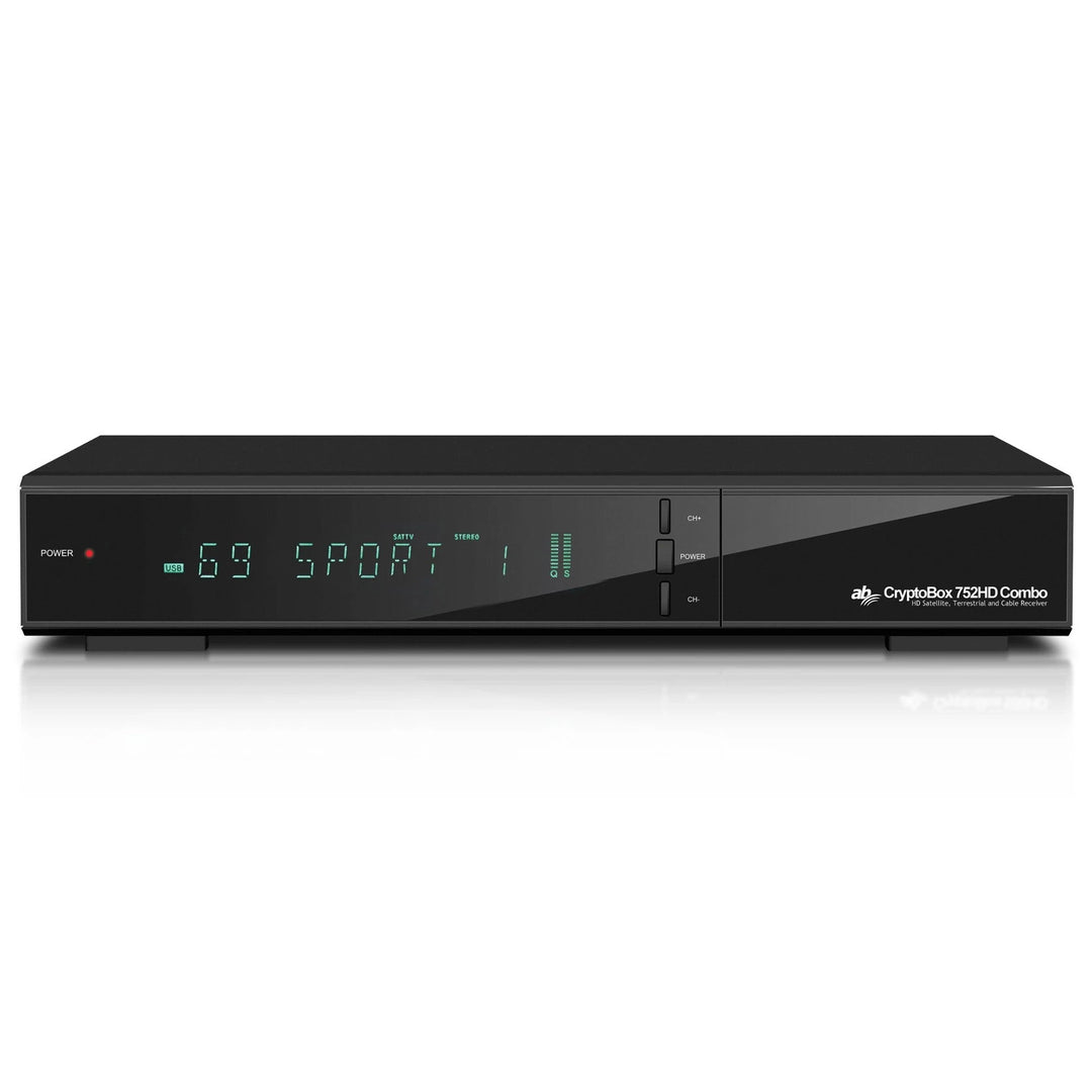 Combinatie van digitale satellietontvanger en terrestrische ontvanger AB CryptoBox 752HD Combo DVB-T2 / S2 / C H.265 HEVC