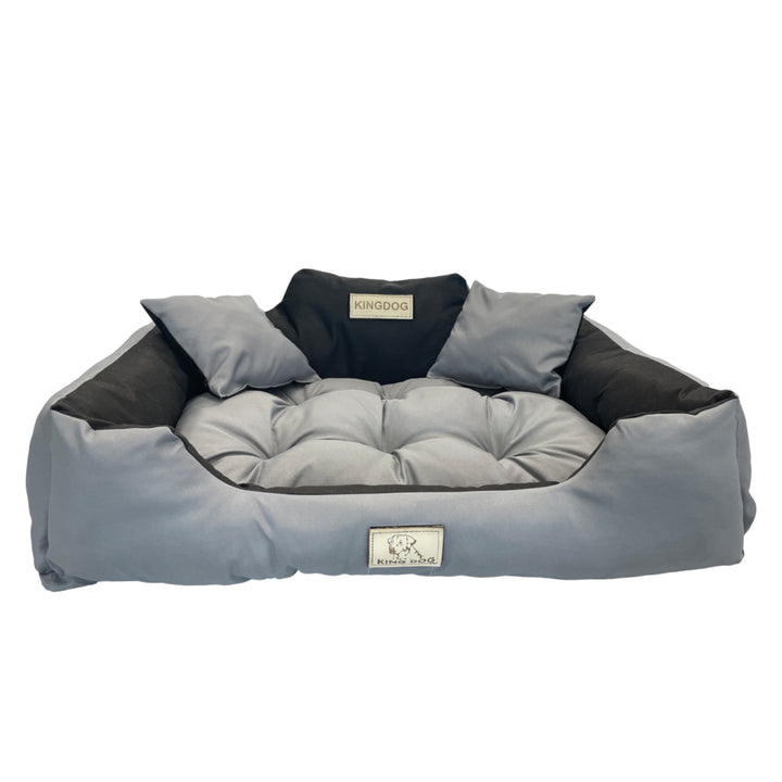 Groot honden- en kattenbed AIO Kingdog 75 x 65 Donkergrijs - maat M