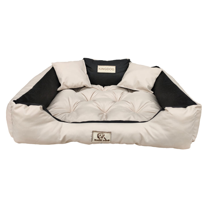 Groot honden- en kattenbed AIO Kingdog 75 x 65 Beige - maat M
