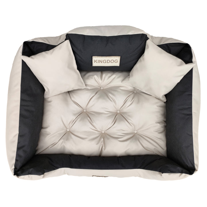 Groot honden- en kattenbed AIO Kingdog 75 x 65 Beige - maat M