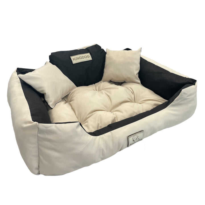 Groot honden- en kattenbed AIO Kingdog 75 x 65 Beige - maat M
